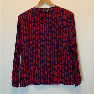 Vintage Ann May Silk Top Small